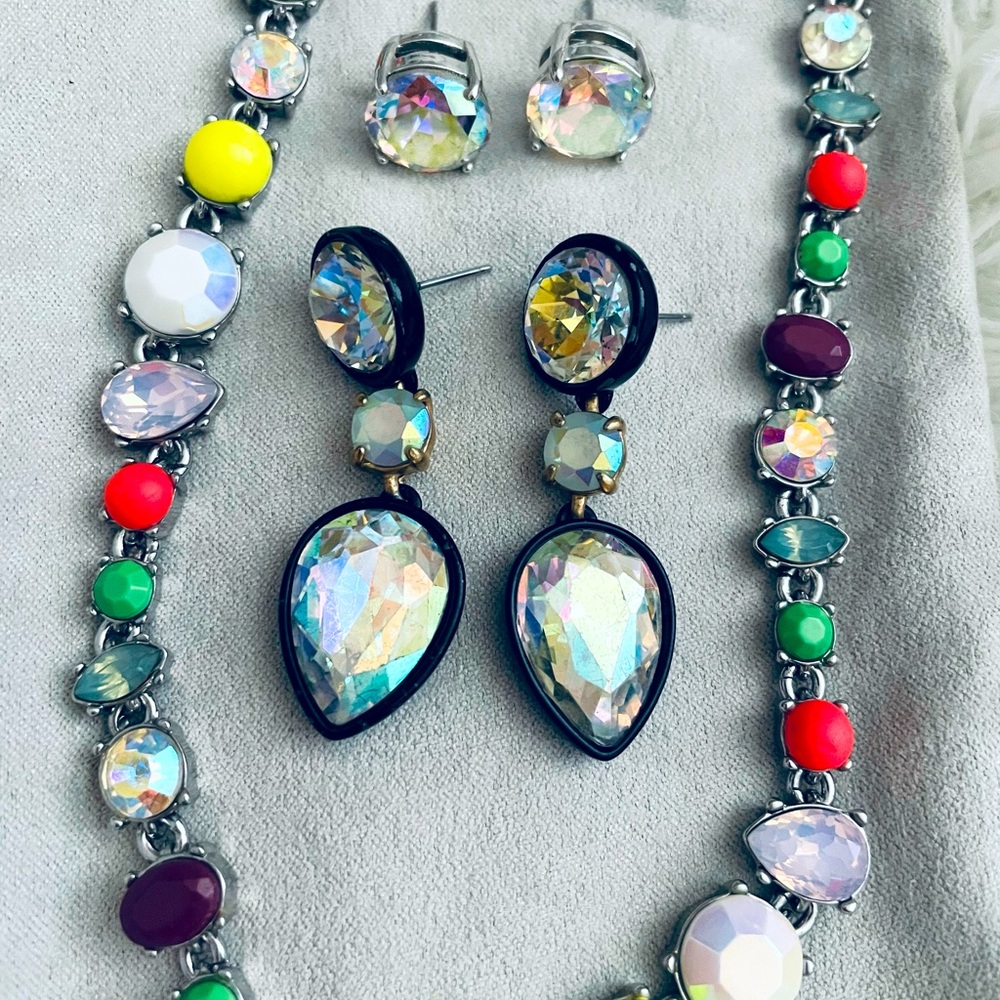 JCrew Necklace/Dangle Earrings/and Kate Spade Studs